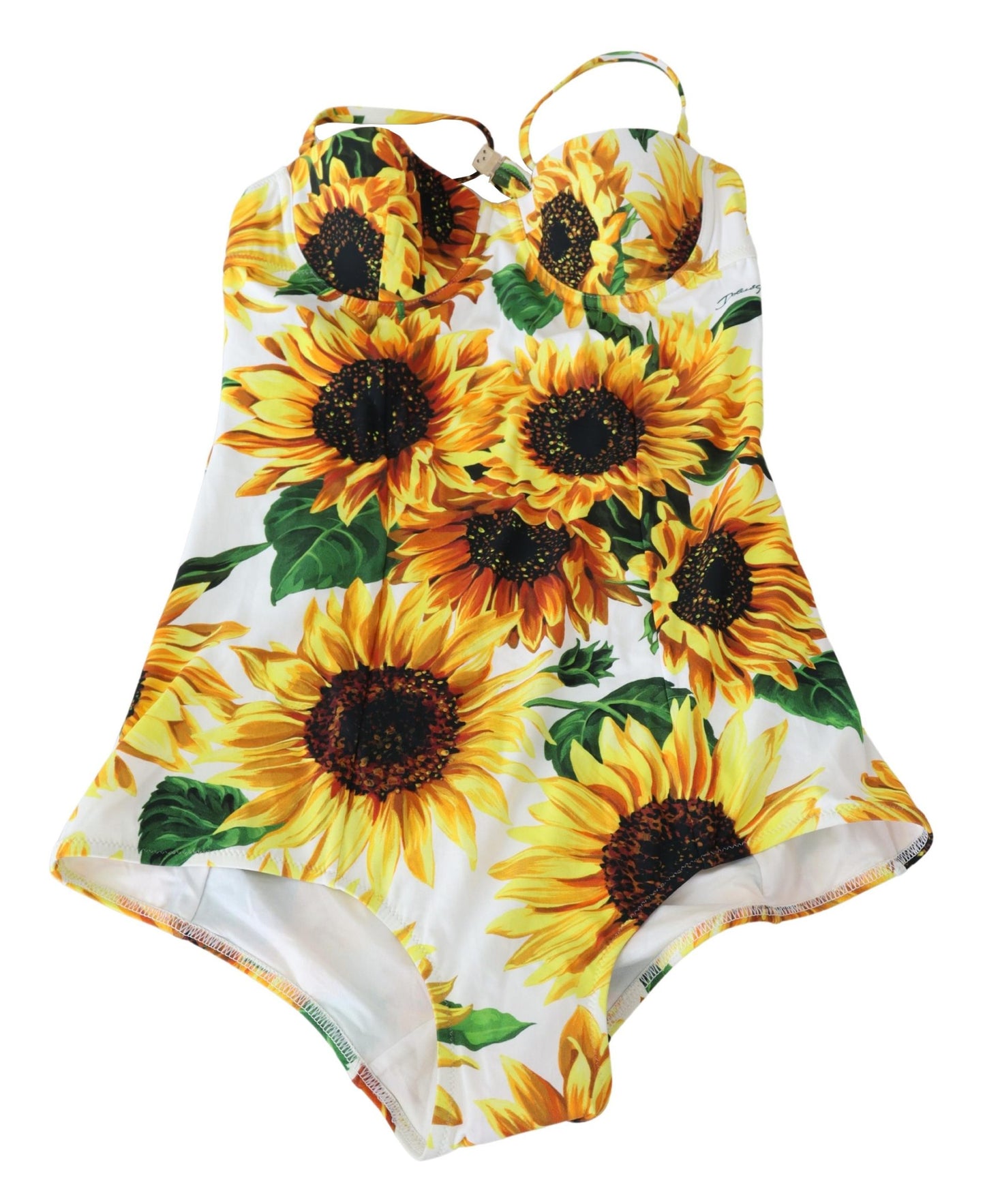 Weiße Sonnenblume Ein Stück Bademode Badeanzug Bikini