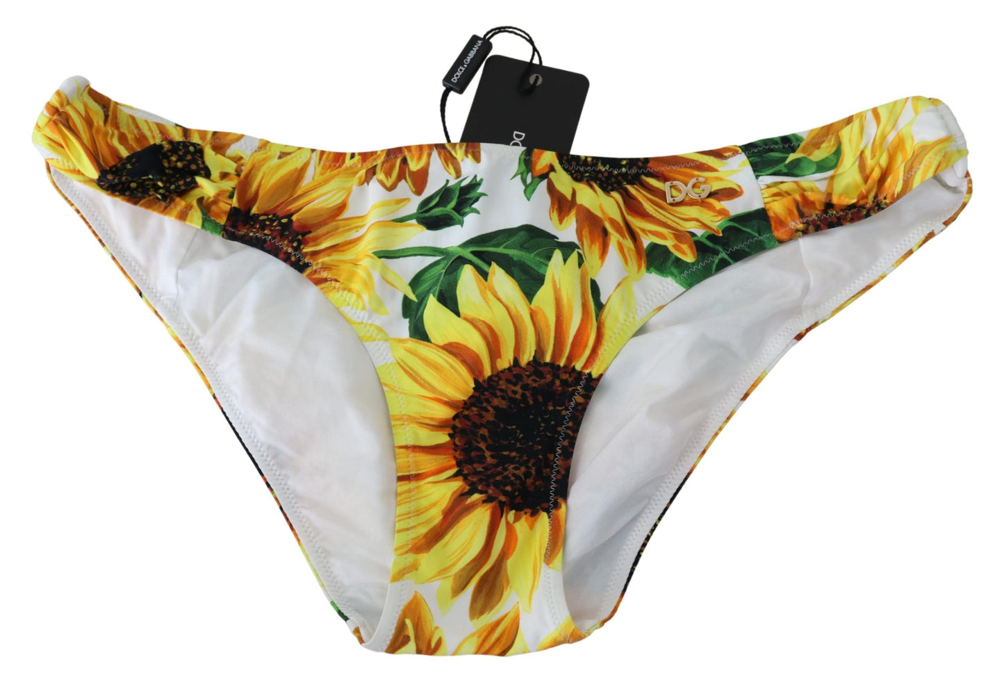 Weißer Sonnenblumenhalter Zweiteiliger Badeanzug Bikini