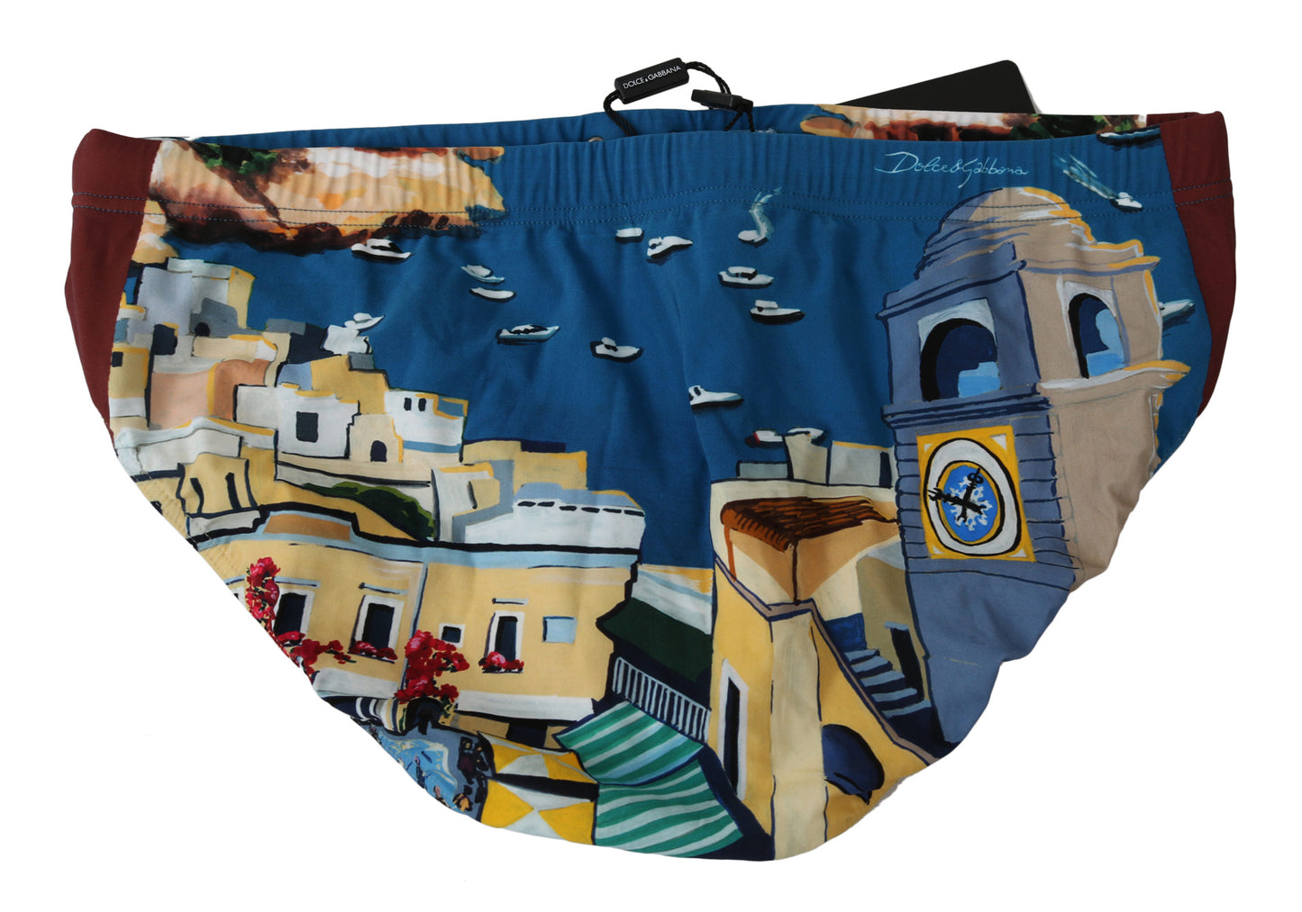 Blaue CAPRI Beachwear Slips Logo Nylon Bademode