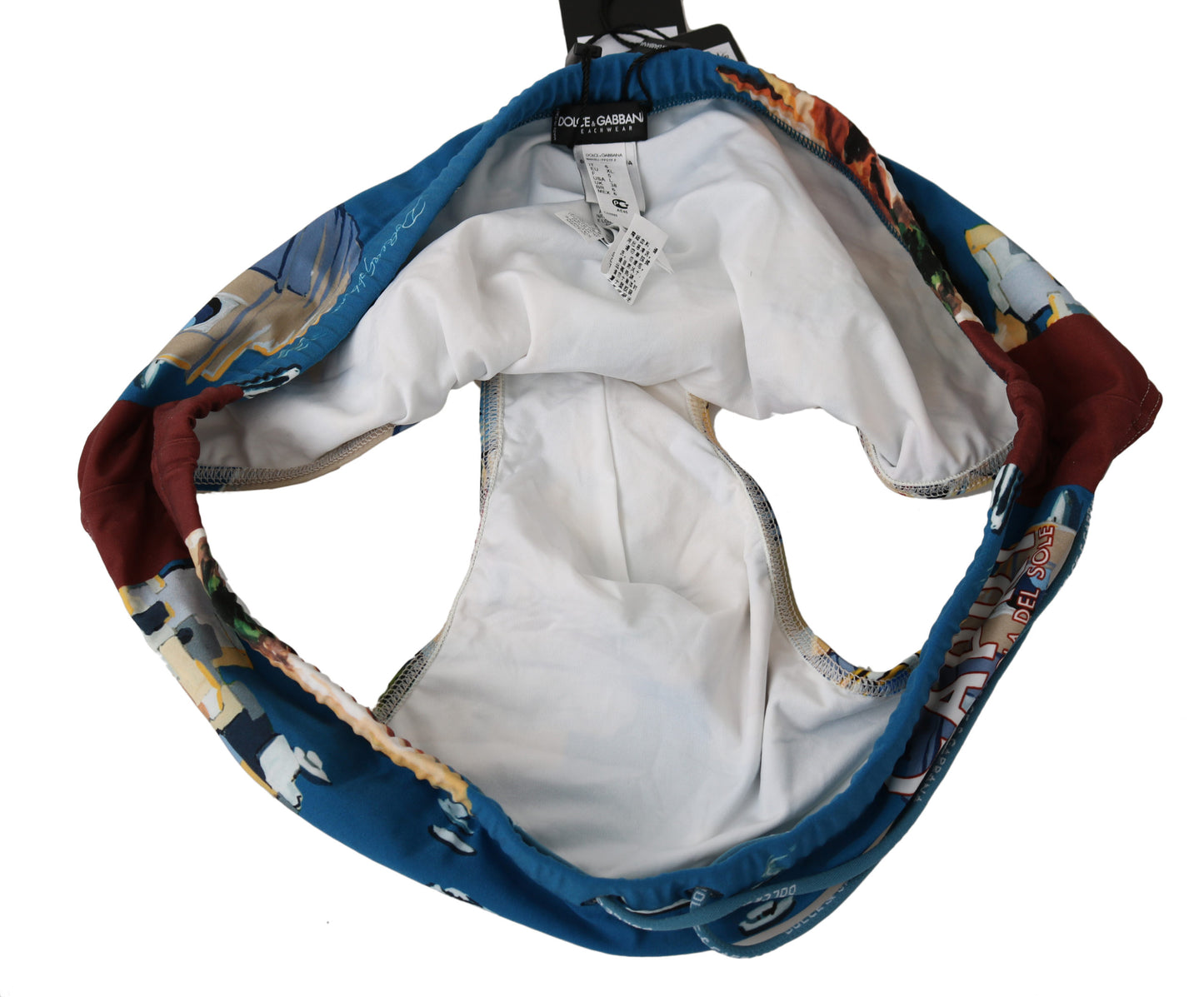 Blaue CAPRI Beachwear Slips Logo Nylon Bademode