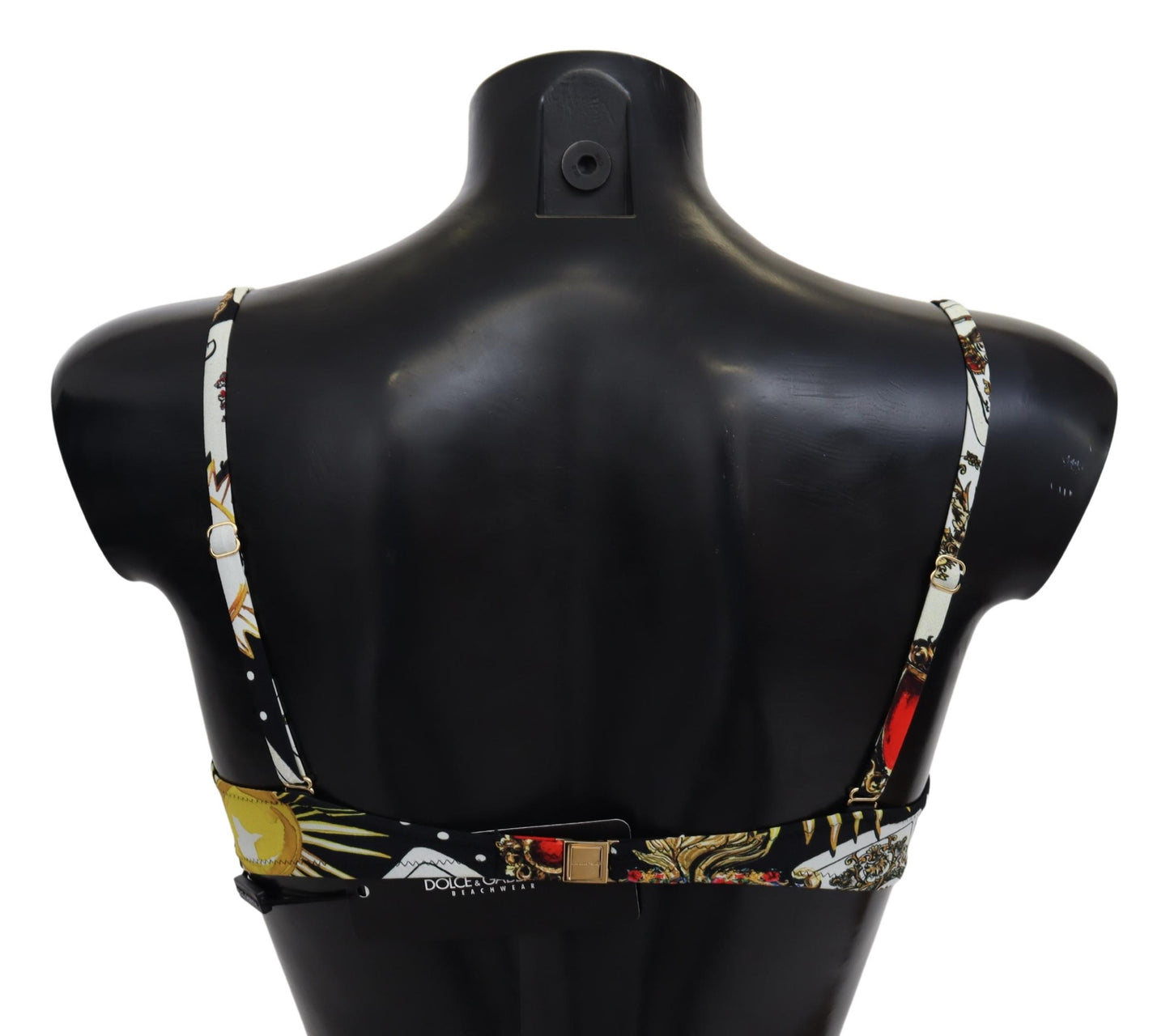 Black Card Deck Print Damen Bademode Bikini Tops