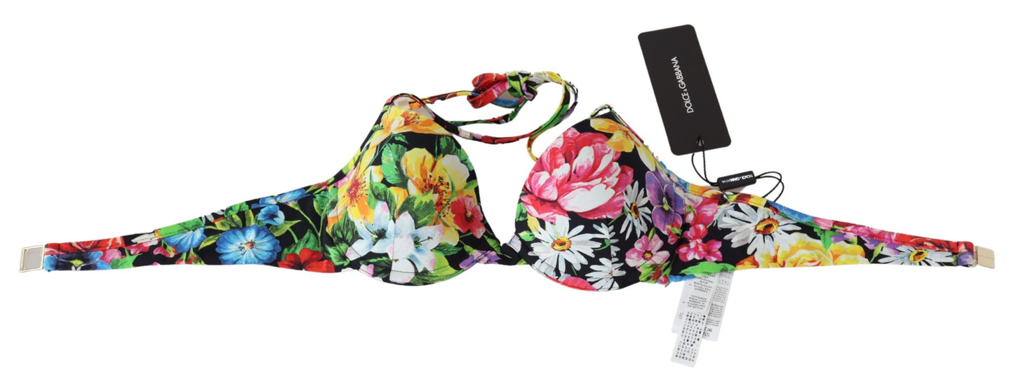 Bikini-Oberteile mit Blumendruck und mehrfarbig