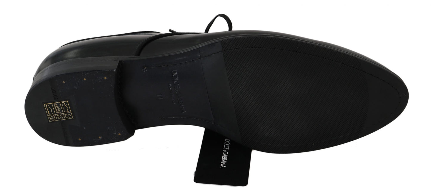 Schwarzes Leder Kleid Derby Formale Herrenschuhe