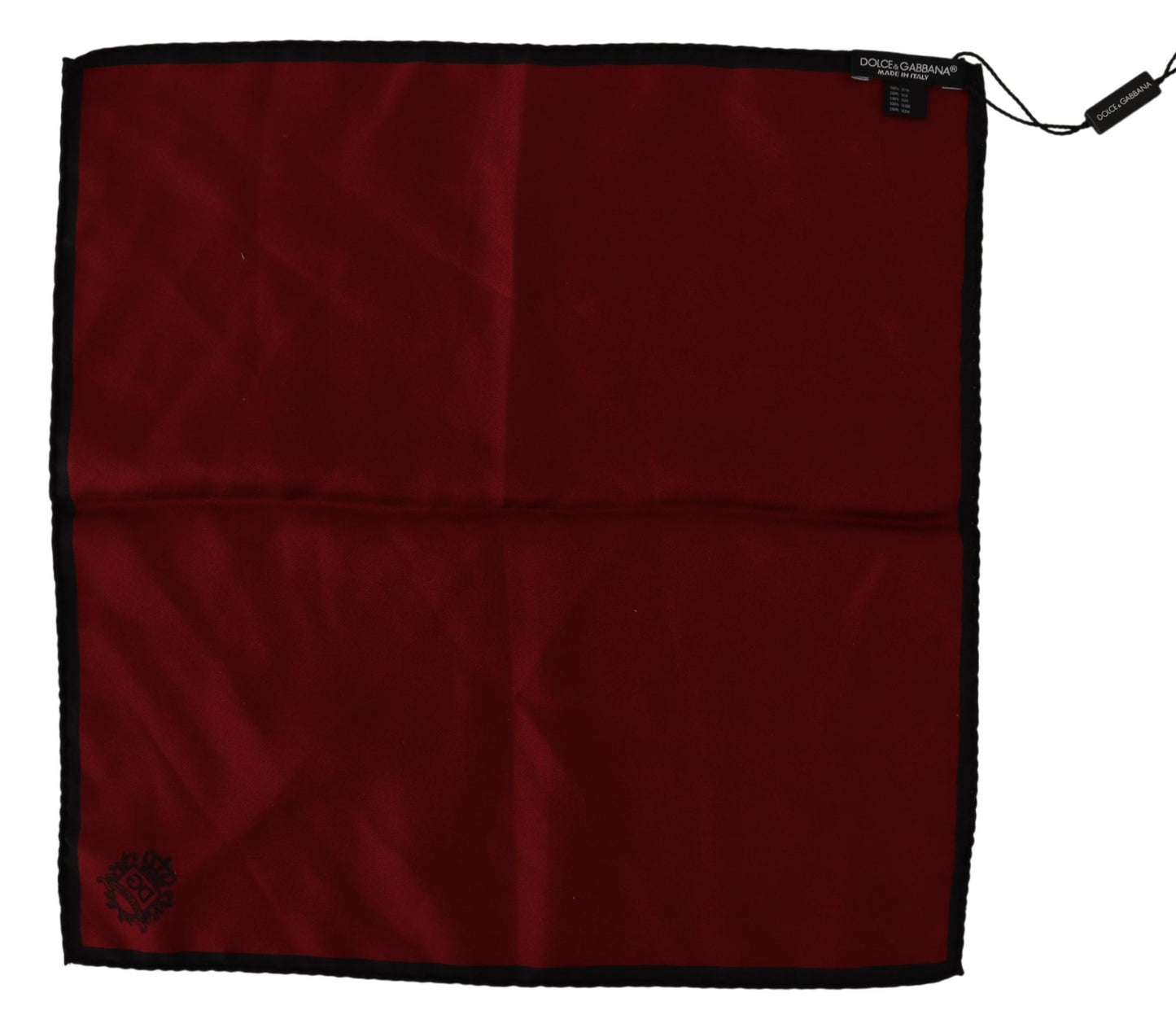 Schwarzes Rotes Quadratisches Seidentaschentuch