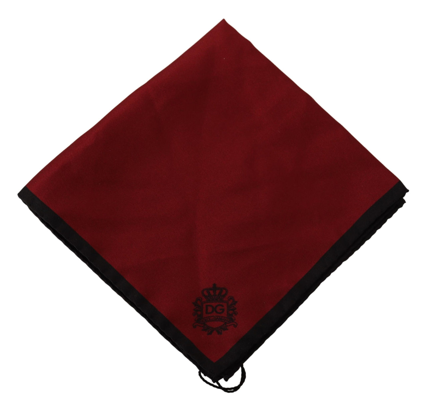 Schwarzes Rotes Quadratisches Seidentaschentuch