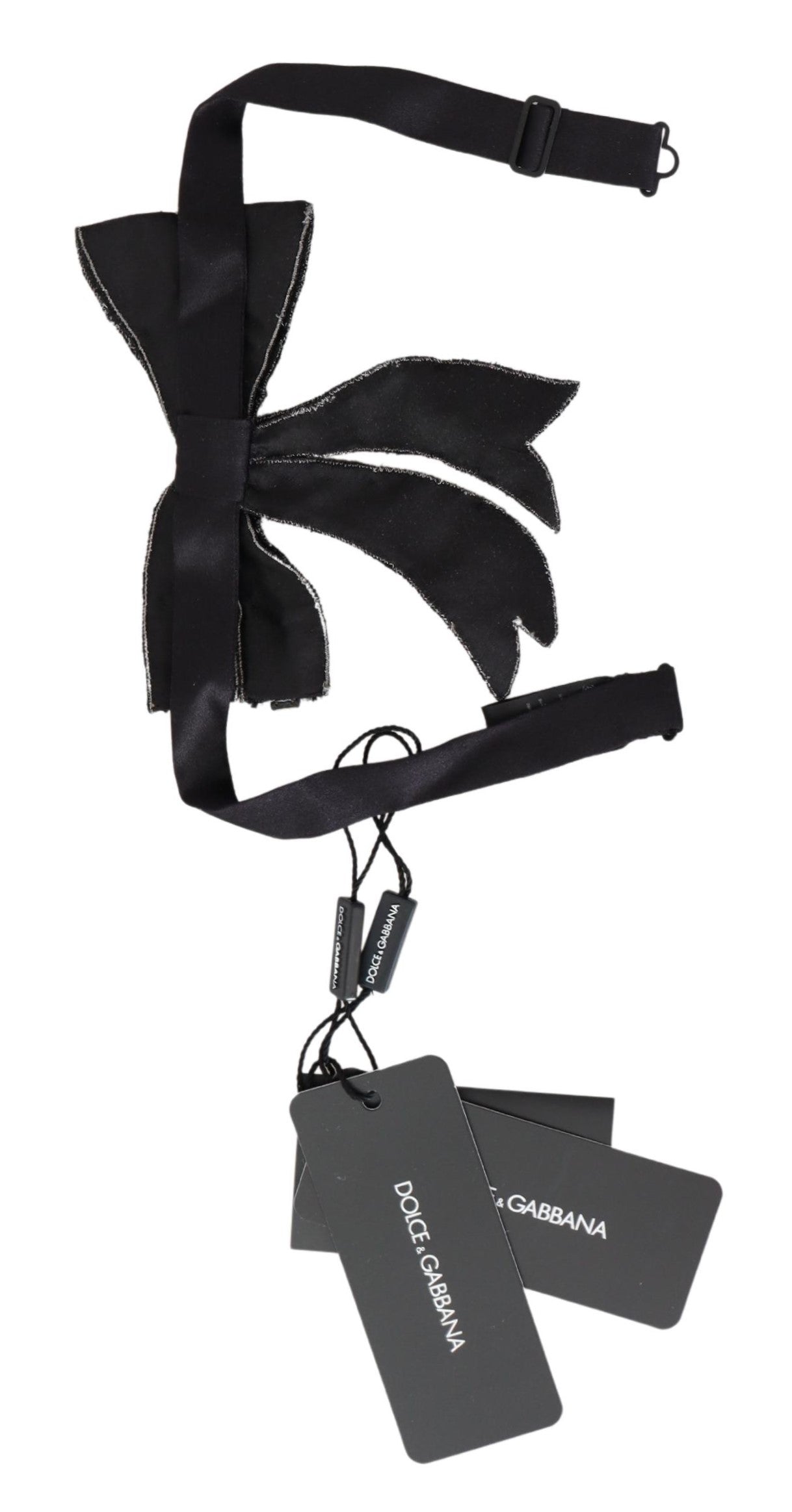 Silberne Kristall Perlen Pailletten Seide Catwalk Halskette Bowtie