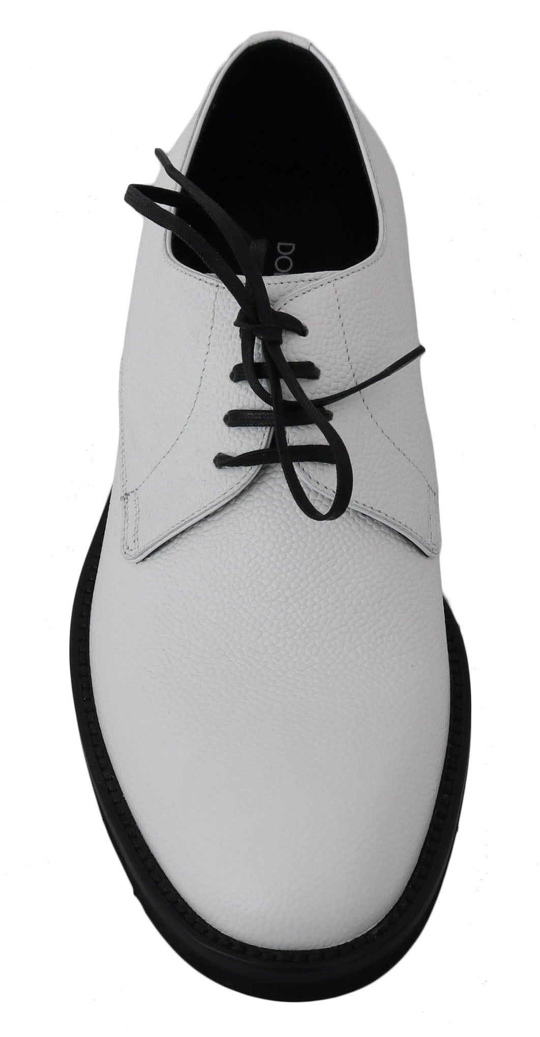 Weiße Leder Derby Kleid Formelle Schuhe