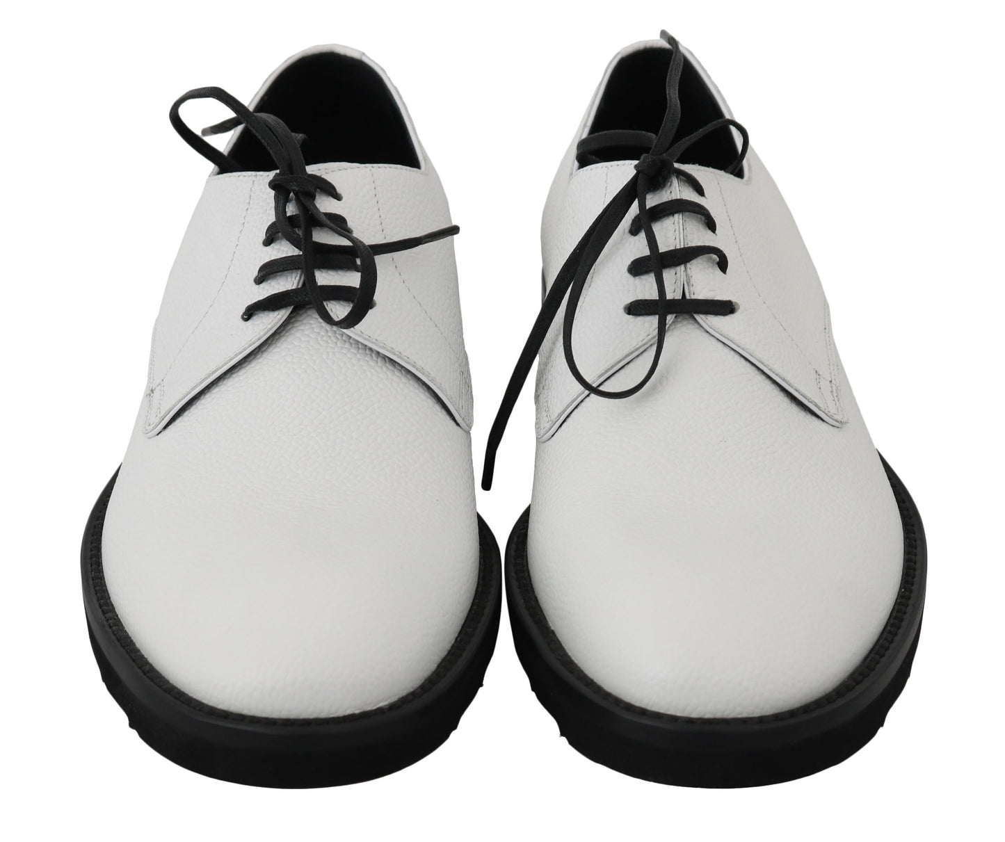 Weiße Leder Derby Kleid Formelle Schuhe