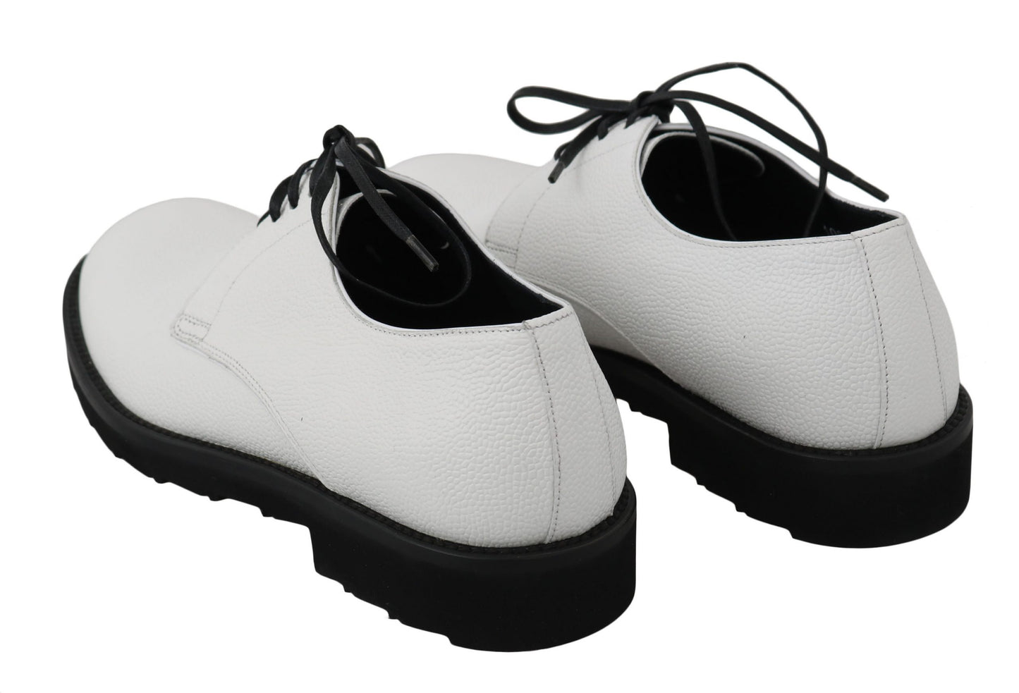 Weiße Leder Derby Kleid Formelle Schuhe