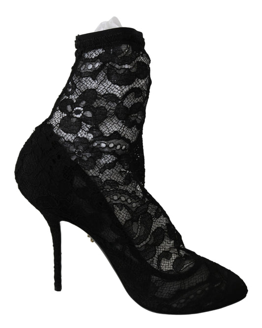 Schwarze Spitze Taormina High Heels Pumps