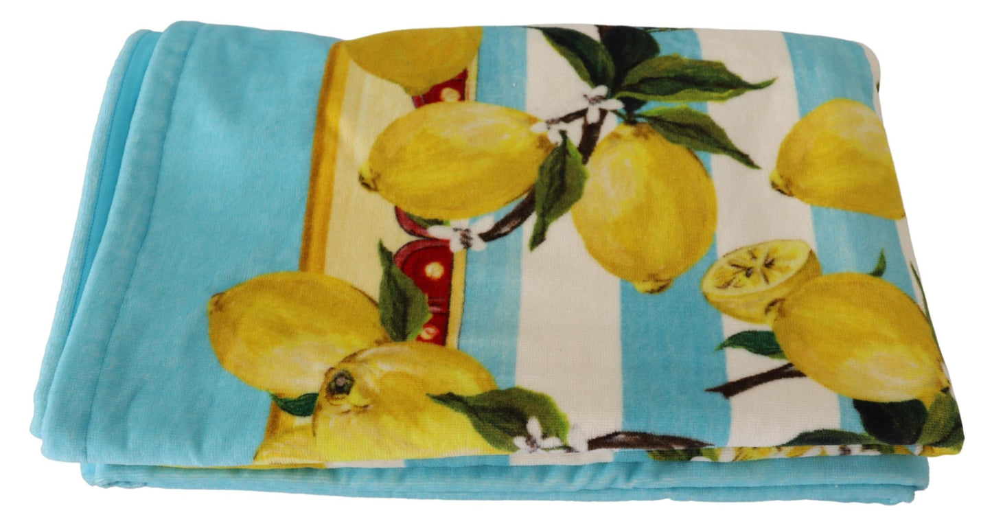 Blau Gelb Zitronen Handtuchbezug Erwachsene Strandtuch