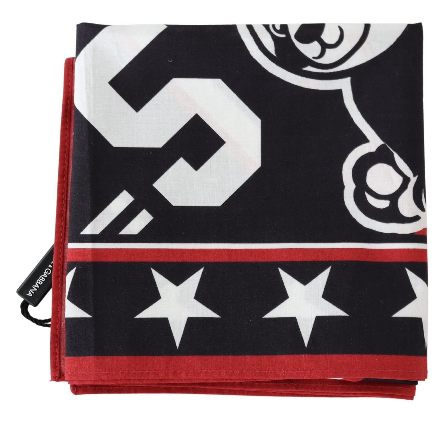 Schwarzer roter Panda Square Bandana Baumwollschal