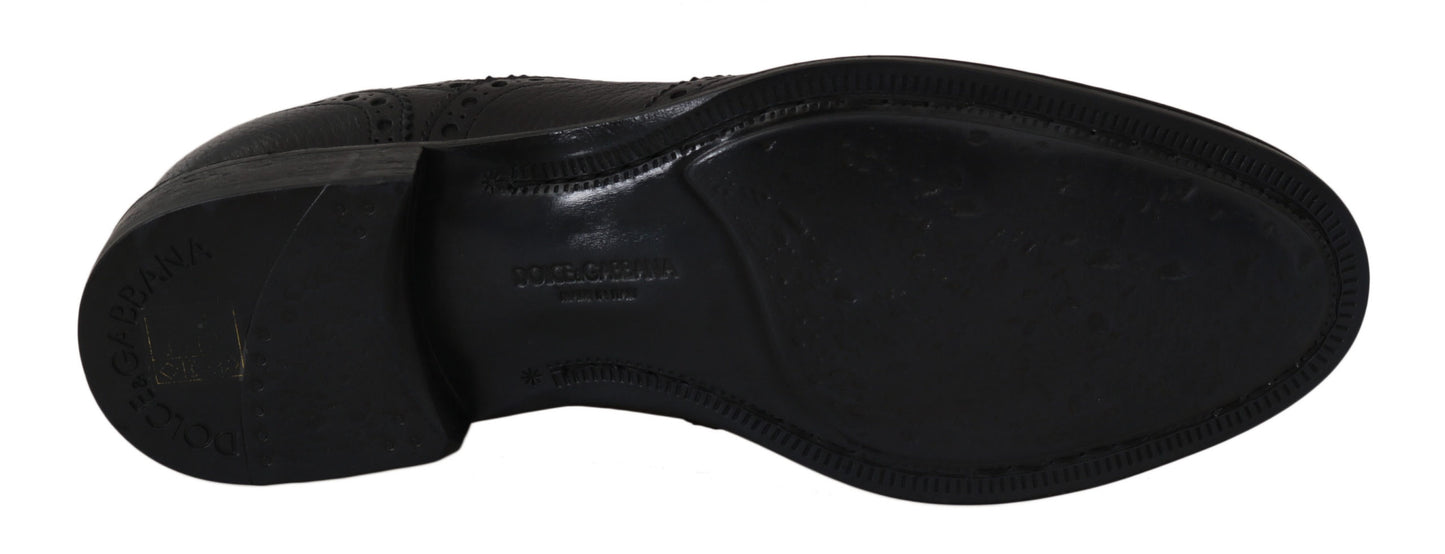 Blaue Leder Wingtip Oxford Dress Schuhe