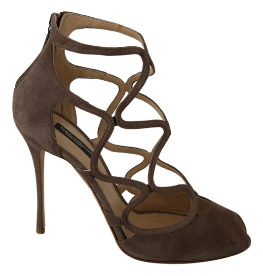 Beige Wildleder Stiletto Heels Pumps Schuhe