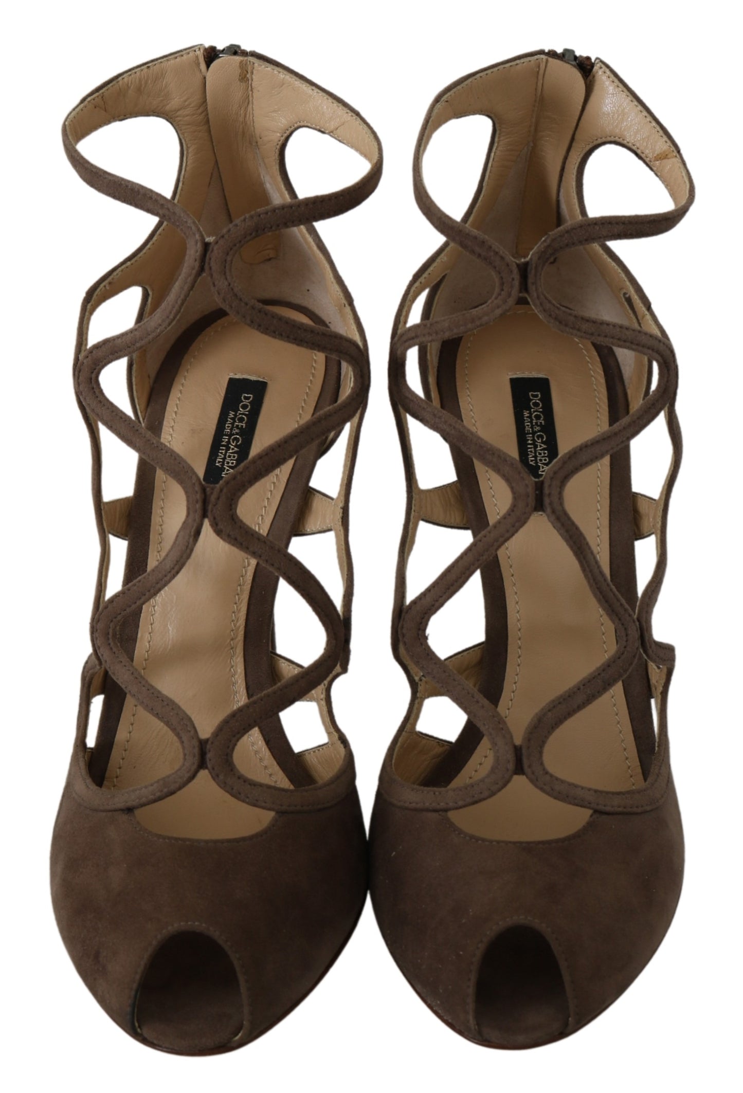 Beige Wildleder Stiletto Heels Pumps Schuhe