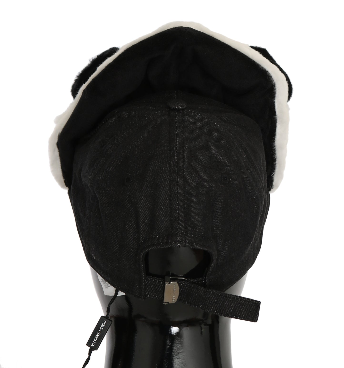 Schwarzer weißer Panda Pelz Baseball Baumwollmütze