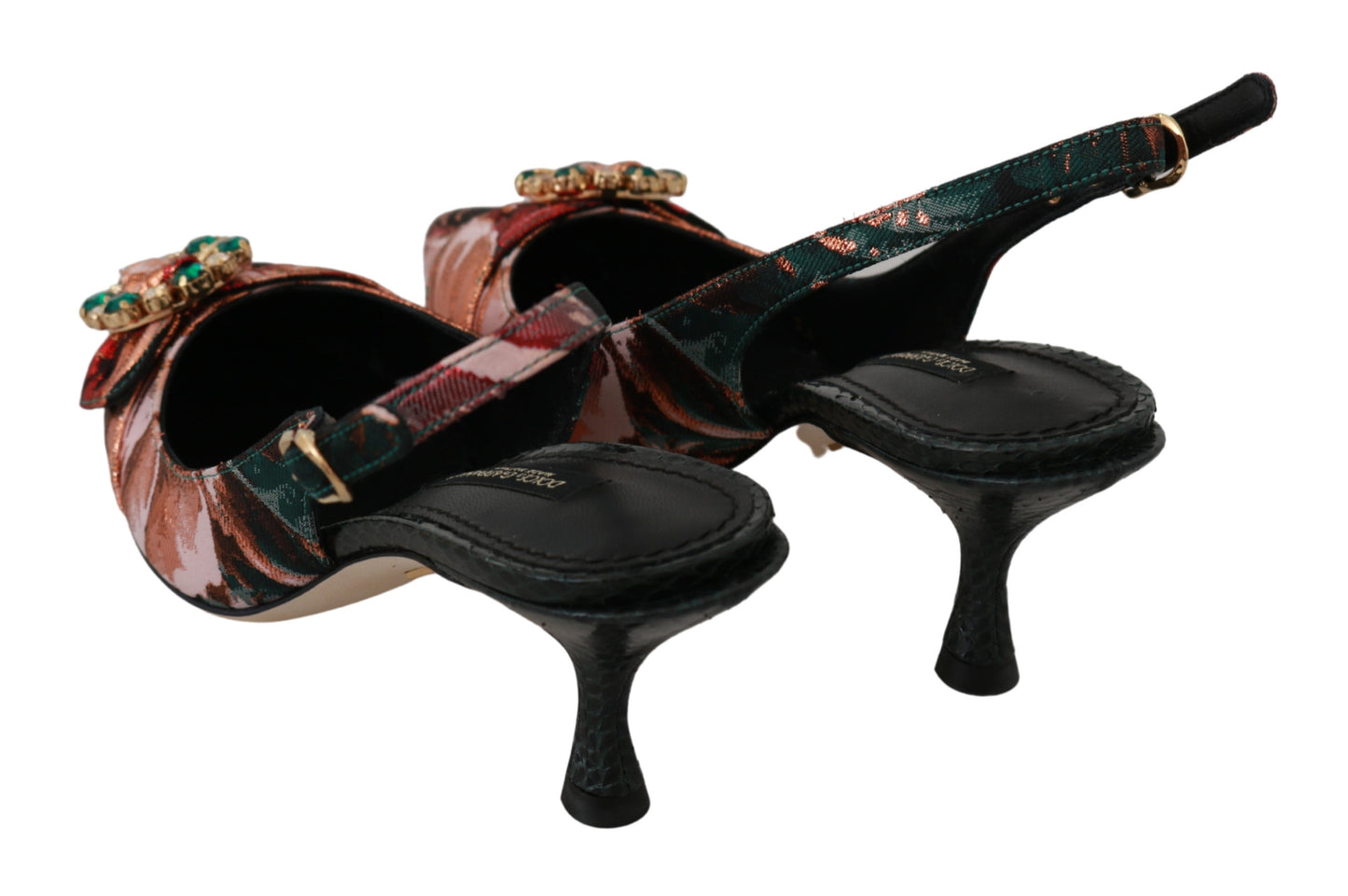 Slingbacks Multicolor Crystal Heels Schuhe