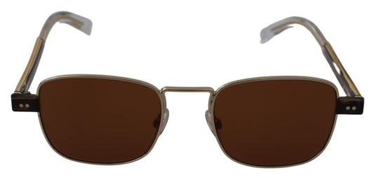 Braun Metall Rechteckig Damen DG2222 Sonnenbrille