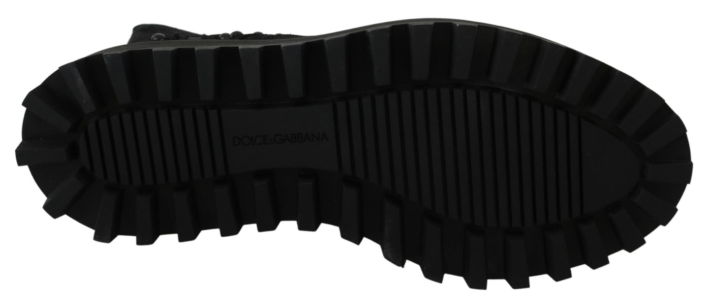 Schwarze Wildleder Nietenstiefel Schuhe mit Reißverschluss