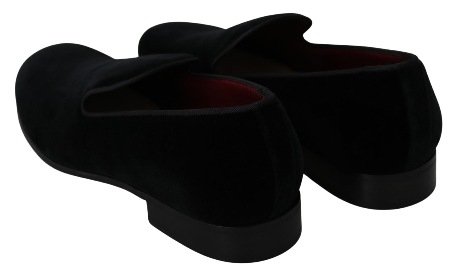 Schwarzer Samt Flats Slipper Herren Loafers Schuhe