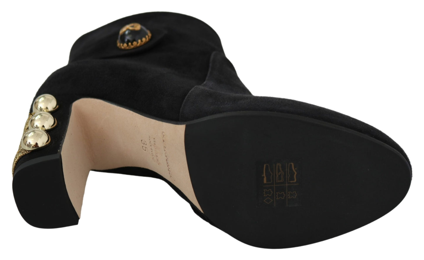 Schwarze Wildlederstiefel Kurzer Reißverschluss Schuhe