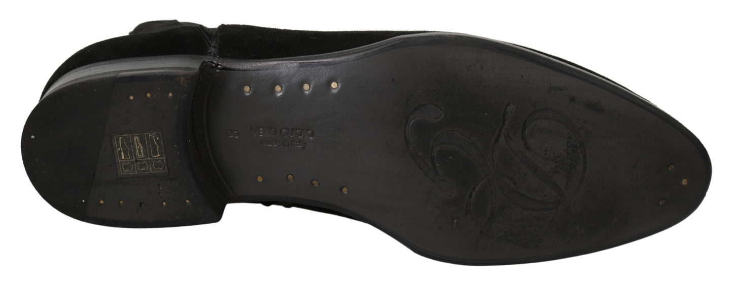 Schwarze Wildleder Chelsea Boots Schuhe