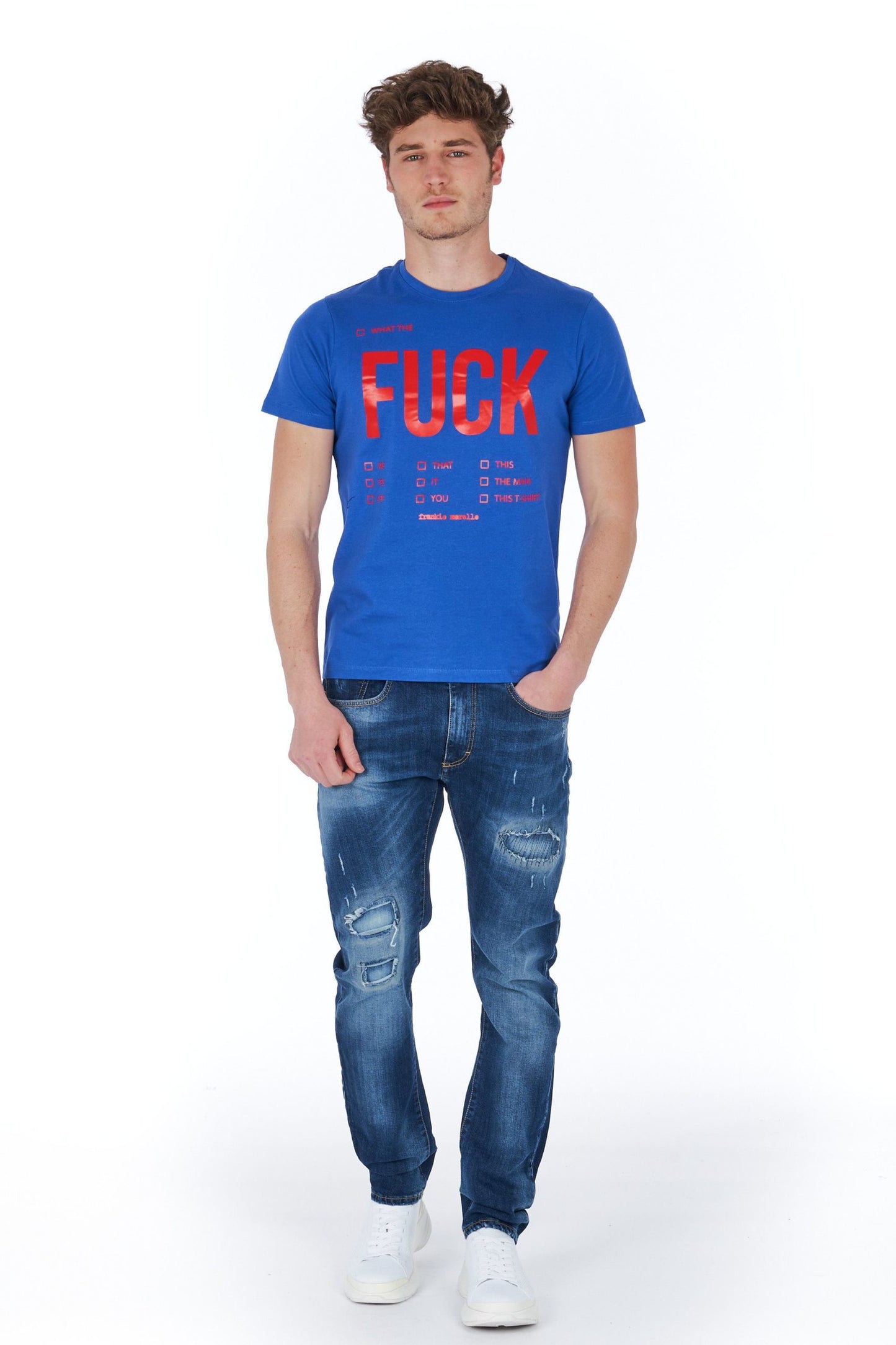 Bnautischblaues T-Shirt