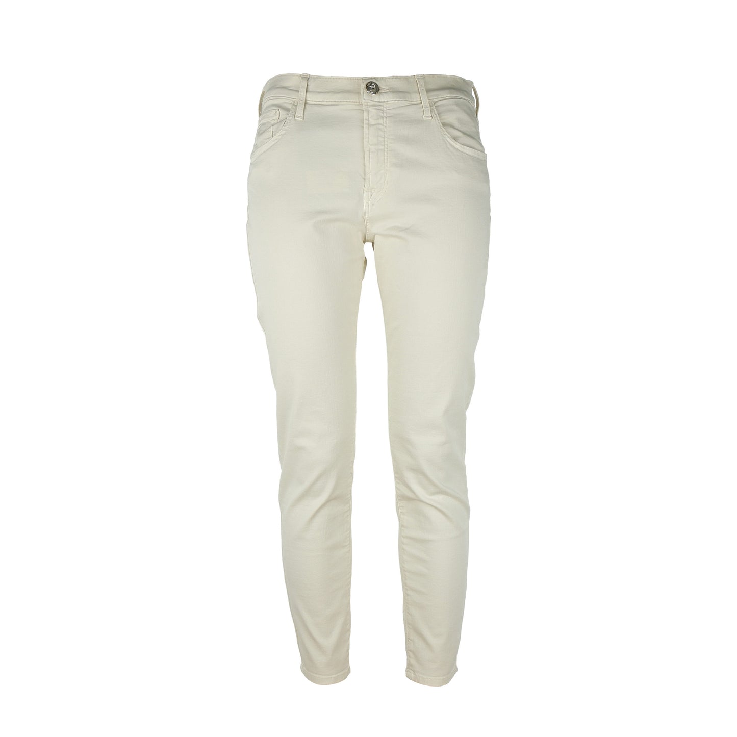 Weiße Kimberly Crop Jeans & Hosen aus Baumwolle