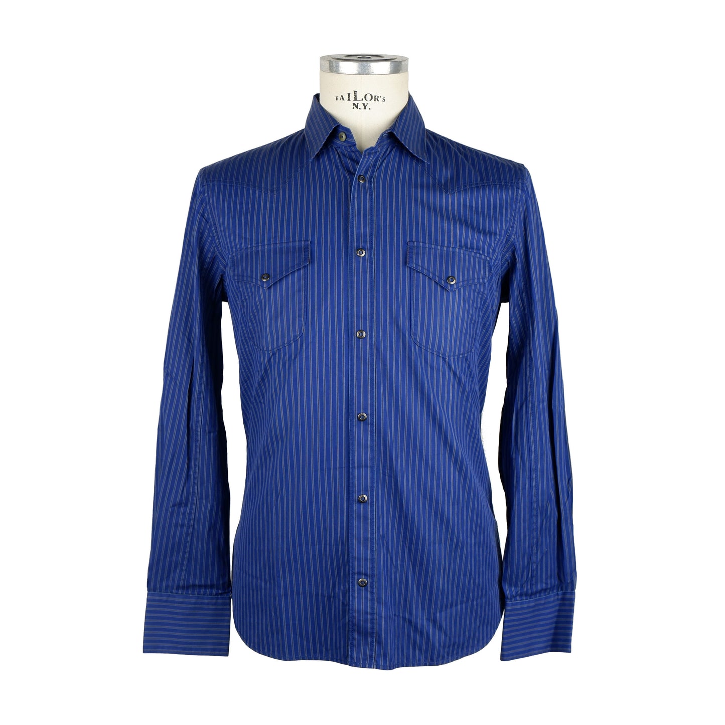 Blaues Baumwoll-Cohen-Hemd