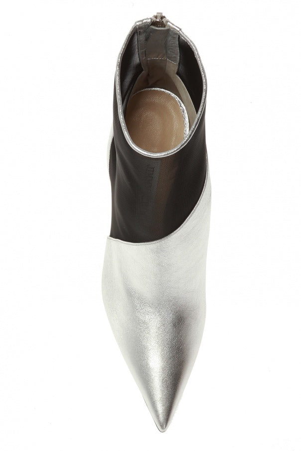 Zah-silberschwarzer Jimmy Choo Stiefel
