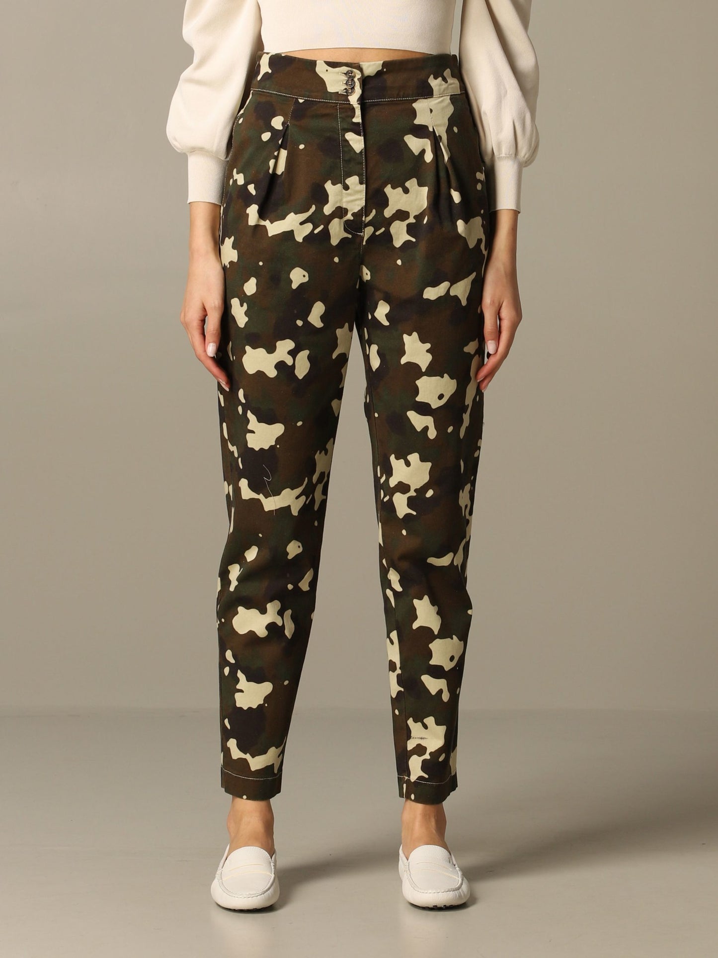 Tarnfarbe Grün Baumwolle Hose Hose