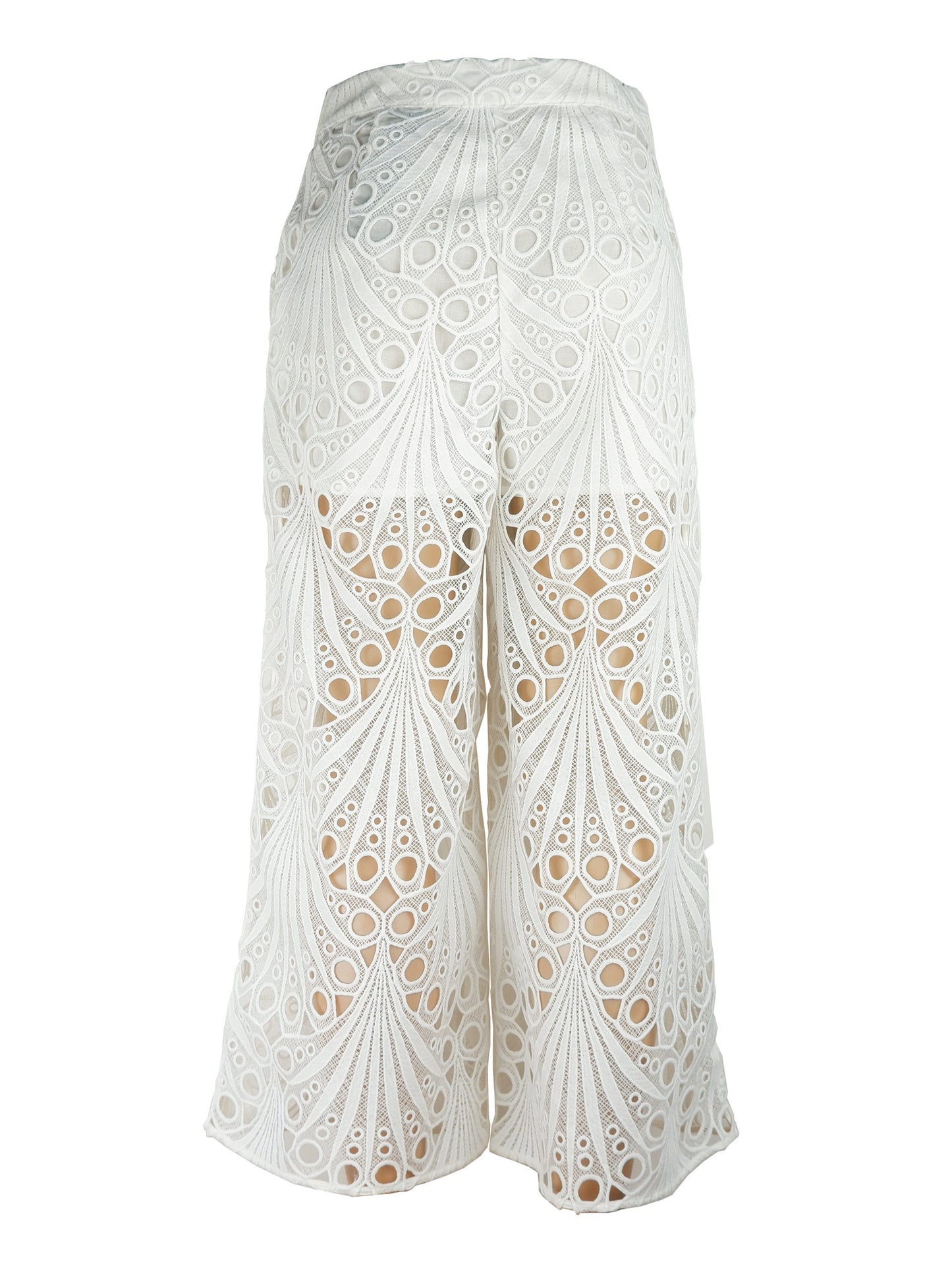 Weiße Polyester-Laser-Stoff-Stil-Hose