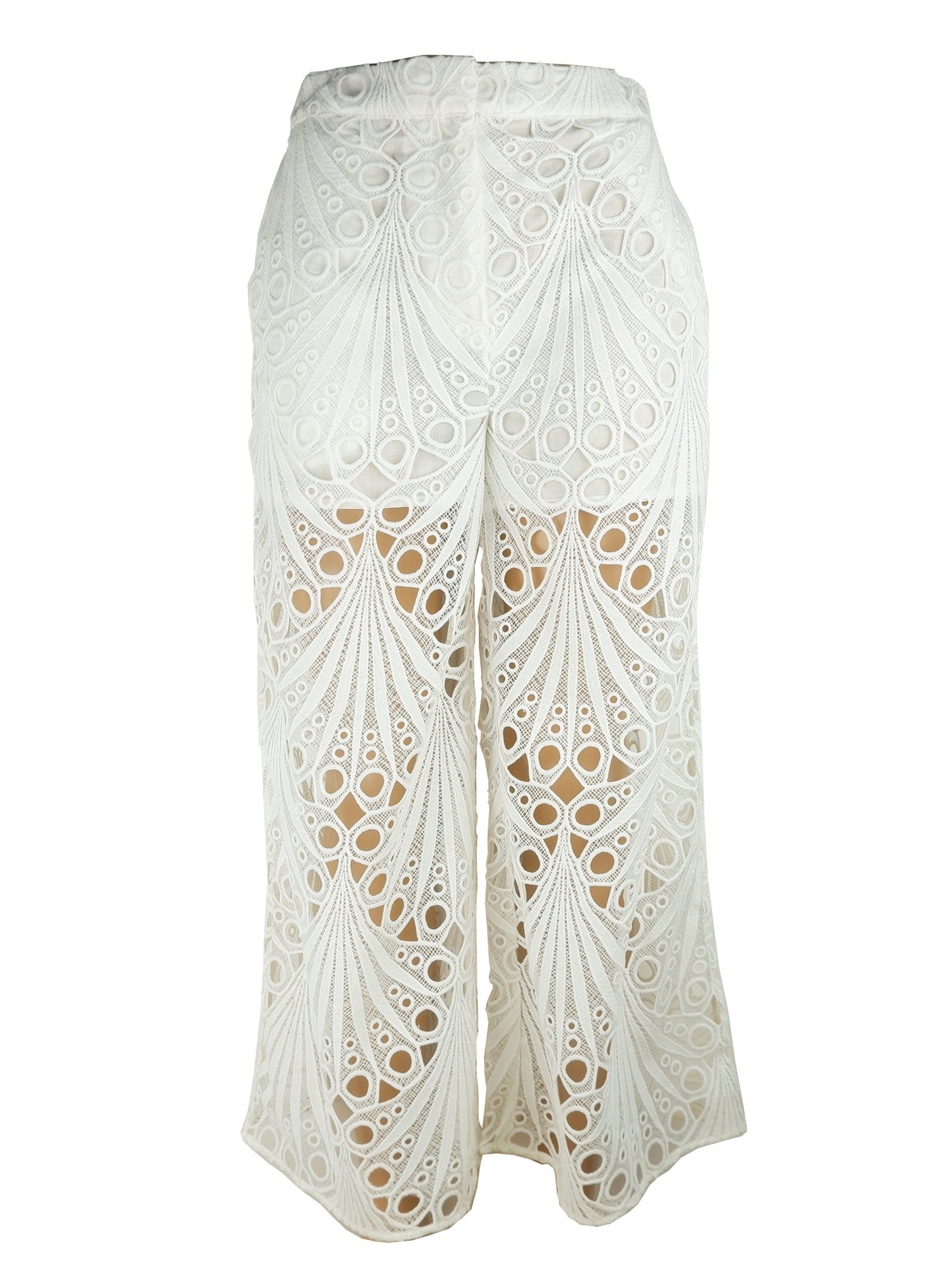 Weiße Polyester-Laser-Stoff-Stil-Hose