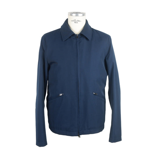 Blaue Jacke aus Polyester und Baumwolle