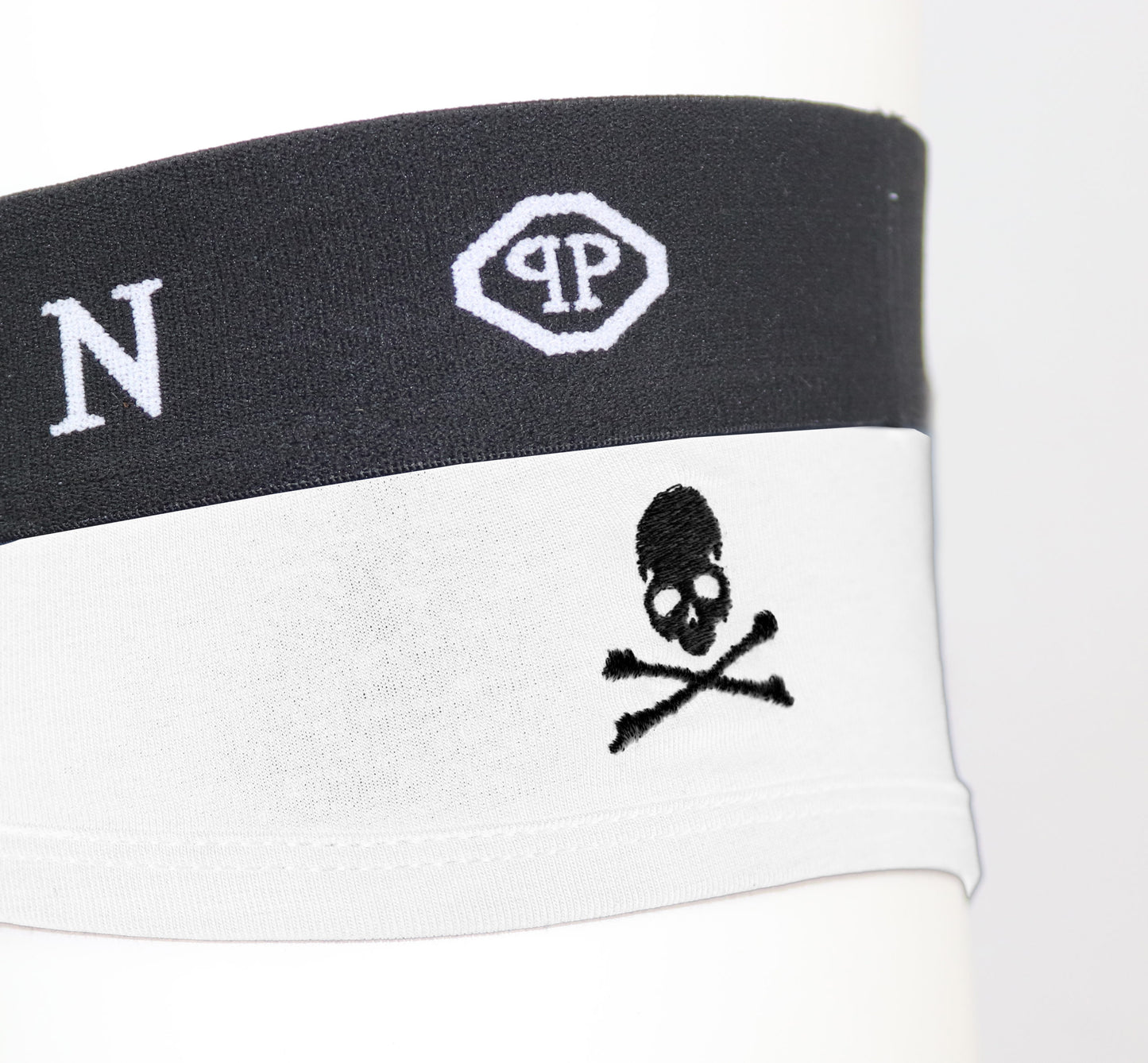 Weißer Baumwoll-Bi-Pack Boxer-Unterwäsche