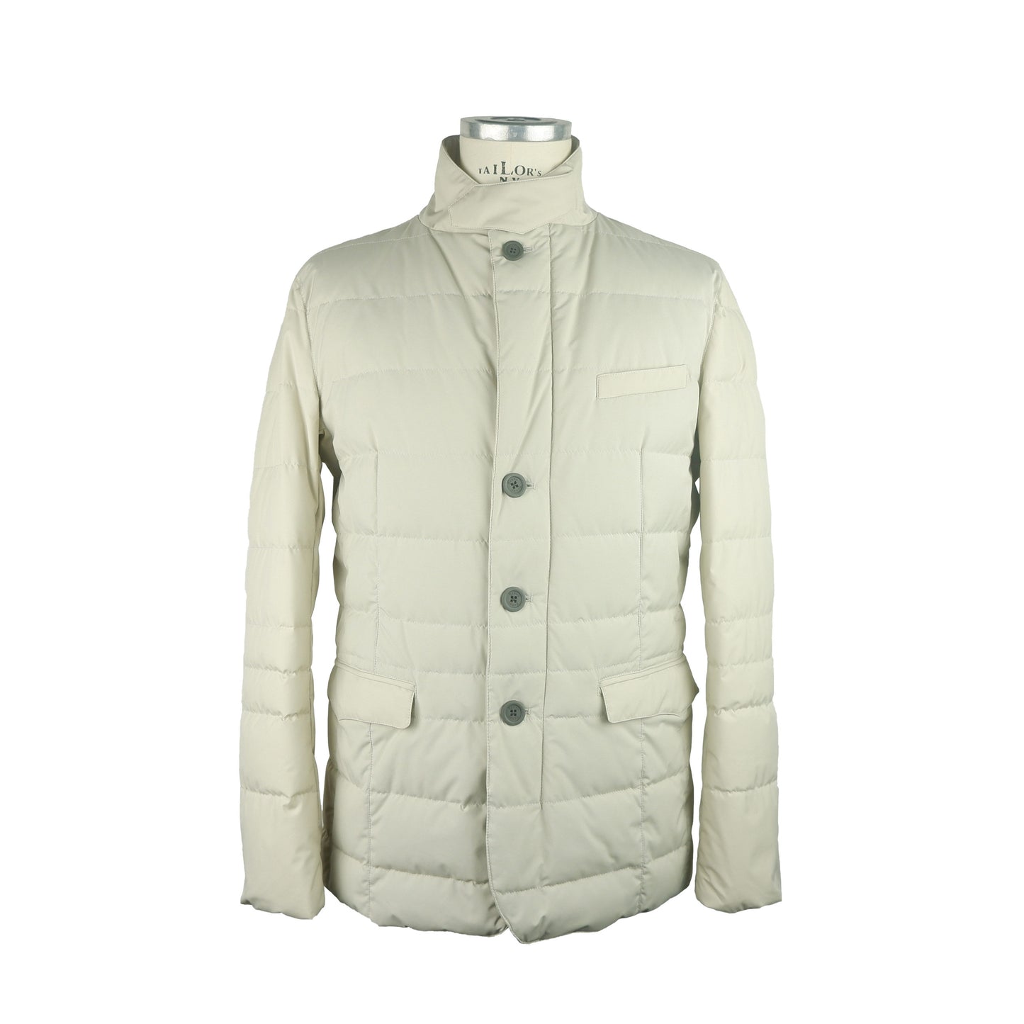 Weiße Polyester-Daunenjacke