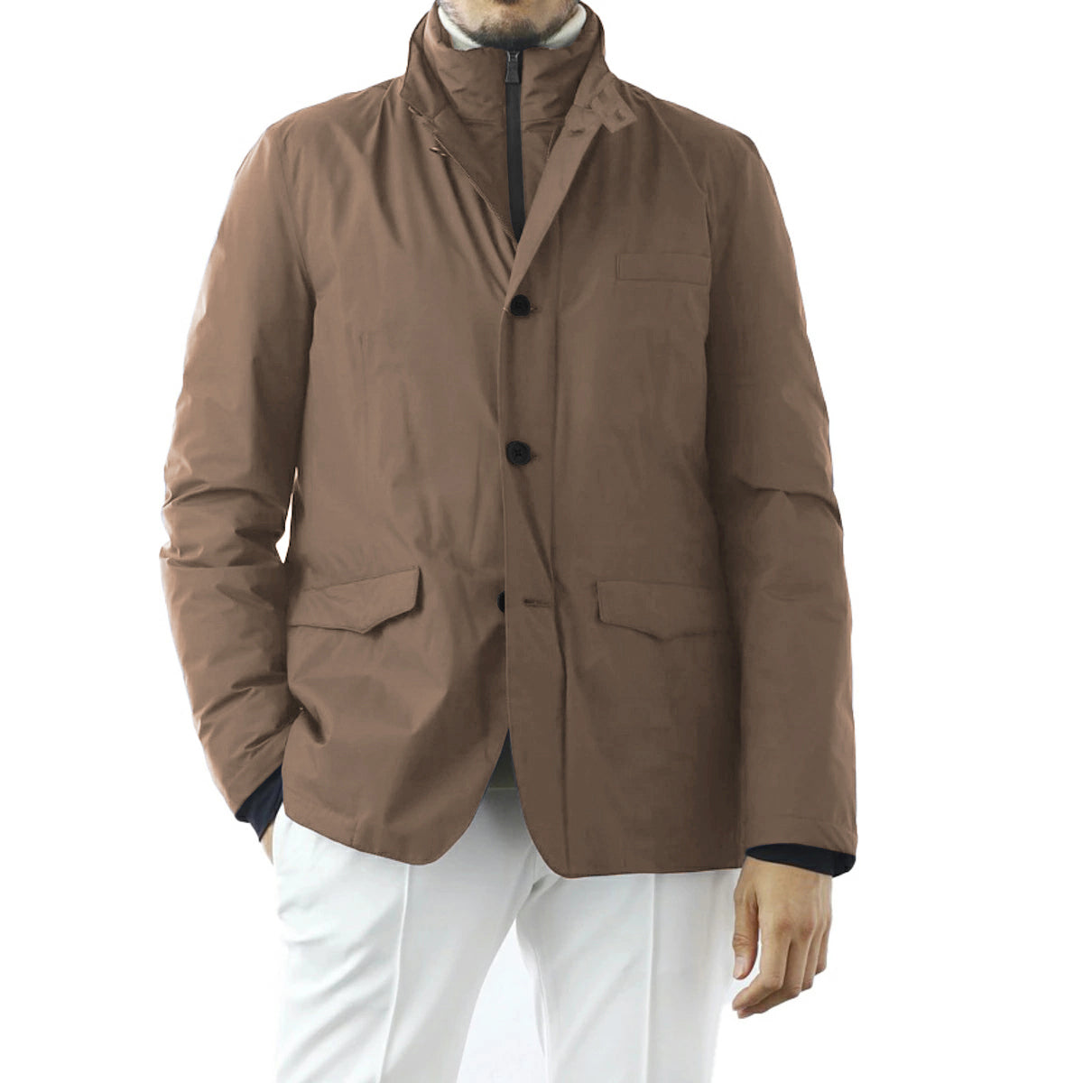 Beige Polyester Daunenjacke