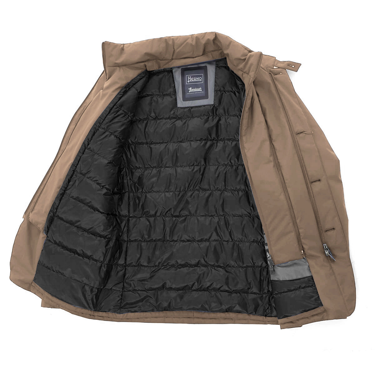 Beige Polyester Daunenjacke