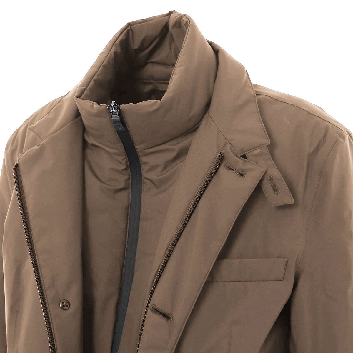 Beige Polyester Daunenjacke