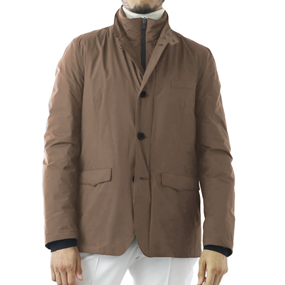 Beige Polyester Daunenjacke