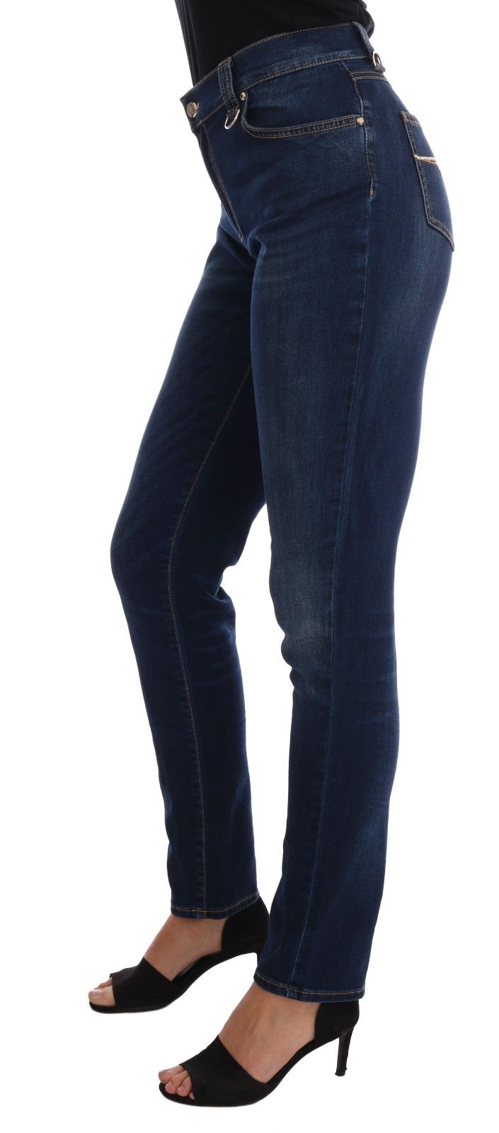 Blaue Waschung Baumwolle Stretch Slim Denim Jeans Pant
