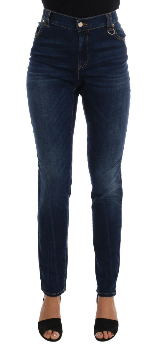 Blaue Waschung Baumwolle Stretch Slim Denim Jeans Pant