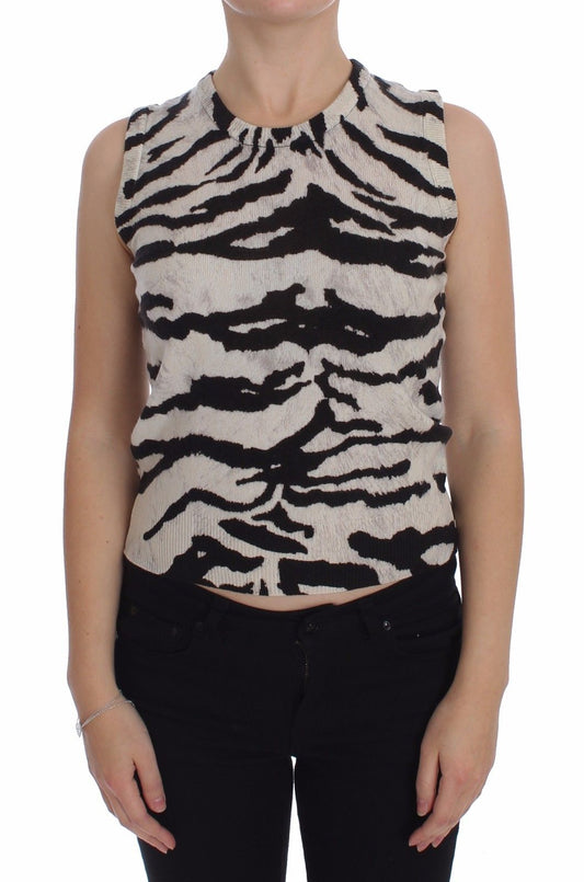 Zebra 100% Kaschmir Strickweste Tank Top