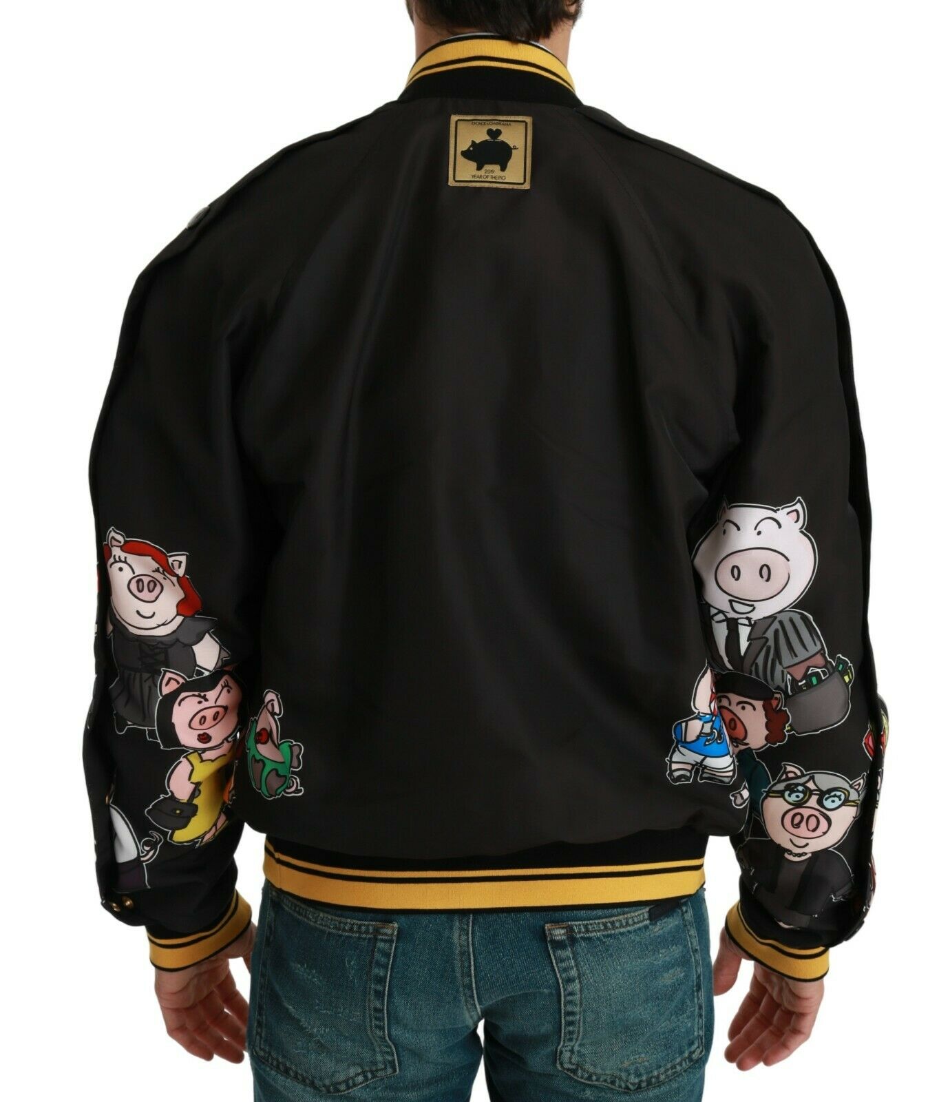 Schwarze YEAR OF THE PIG Bomberjacke