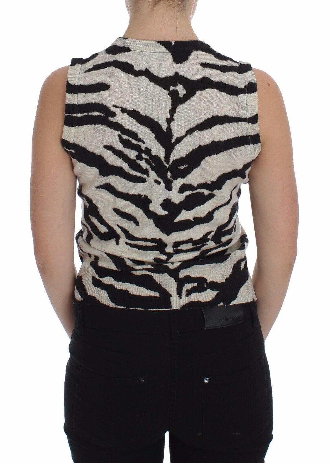 Zebra 100% Kaschmir Strickweste Tank Top