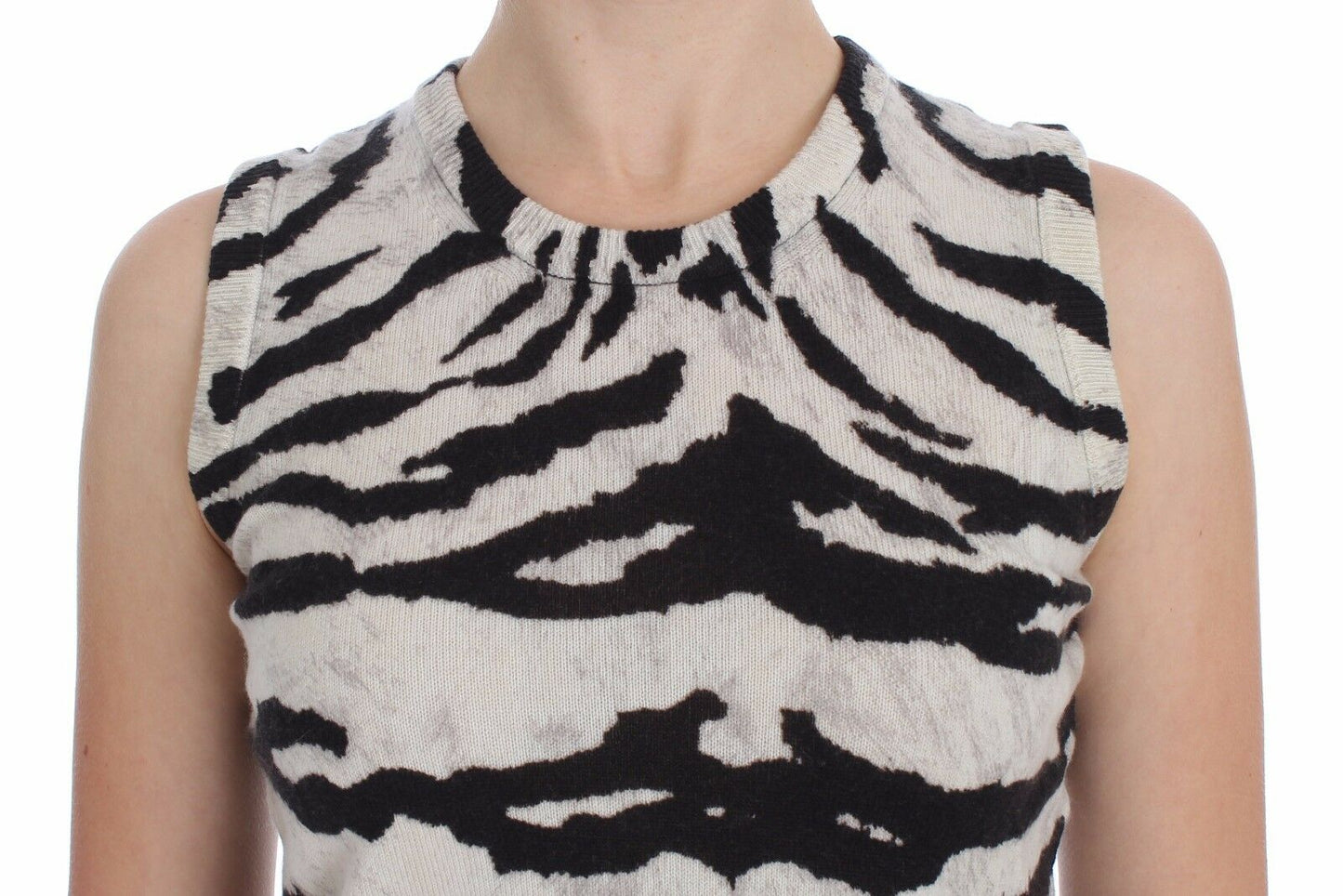 Zebra 100% Kaschmir Strickweste Tank Top