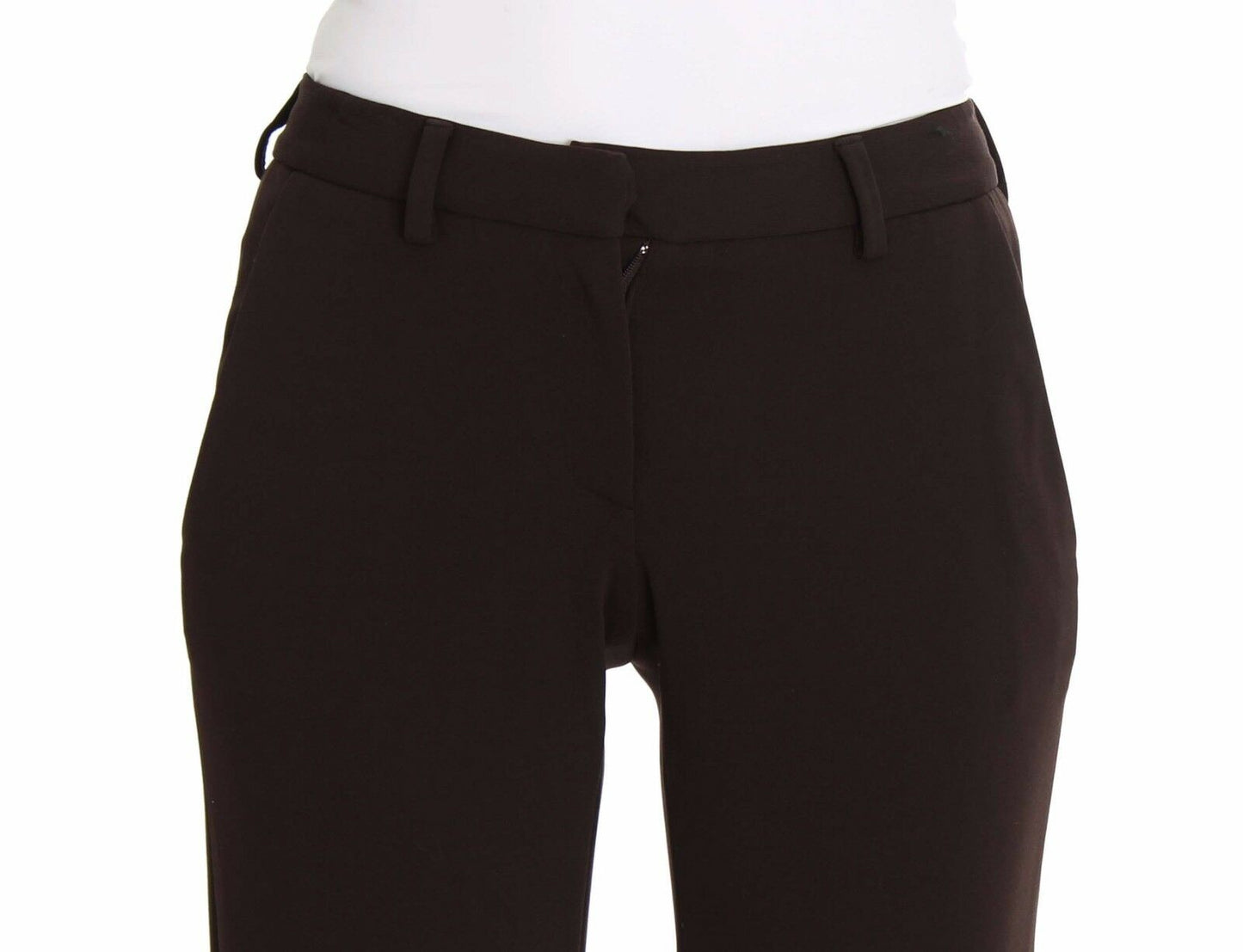 Braune Stretch Freizeithosen Hosen