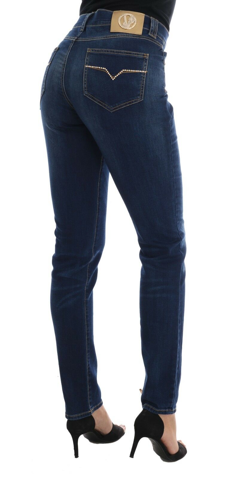 Blaue Waschung Baumwolle Stretch Slim Denim Jeans Pant