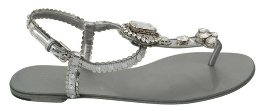Silber Kristall Sandalen Flip Flops Schuhe