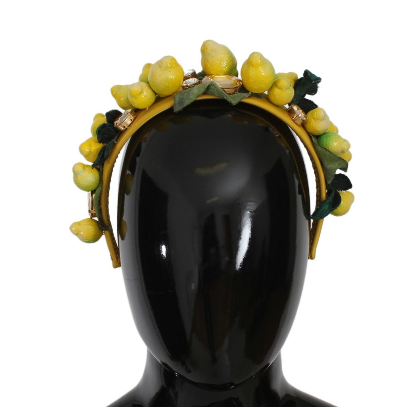 Yellow Sicily Lemon Crystal Floral Diadem Stirnband